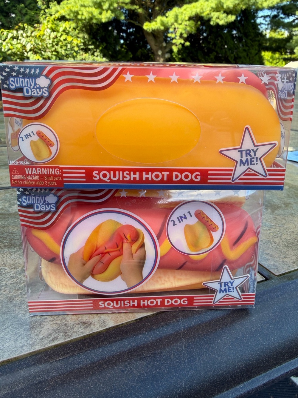 Sunny Days Squish Hot Dog -Set of 2